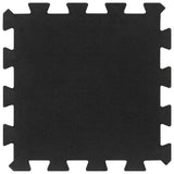 Vidaxxl Gummifliesen 16 Stück 16 mm 30x30 cm schwarz