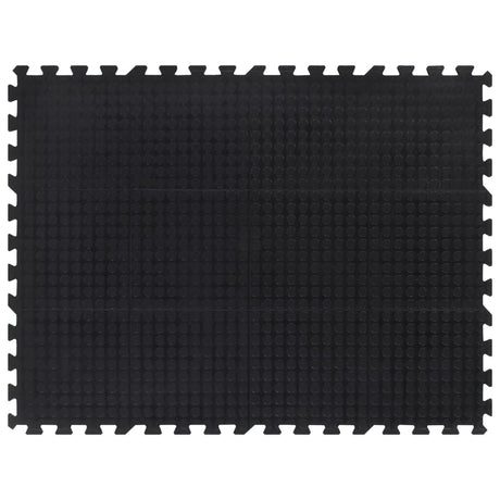 Vidaxxl Gummifliese 12 mm 90x120 cm schwarz