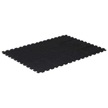 Vidaxxl Gummifliese 12 mm 90x120 cm schwarz