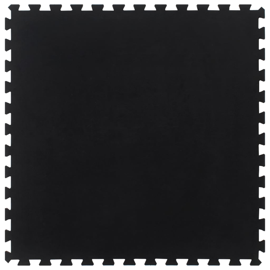 VidaXL Gummifliese 12 mm 100x100 cm schwarz
