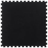 VidaXL Gummifliese 12 mm 100x100 cm schwarz