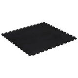 VidaXL Gummifliese 12 mm 100x100 cm schwarz