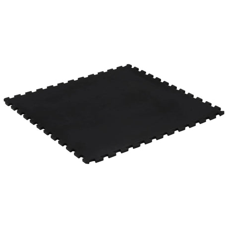 VidaXL Gummifliese 12 mm 100x100 cm schwarz