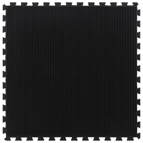 VidaXL Gummifliese 12 mm 100x100 cm schwarz
