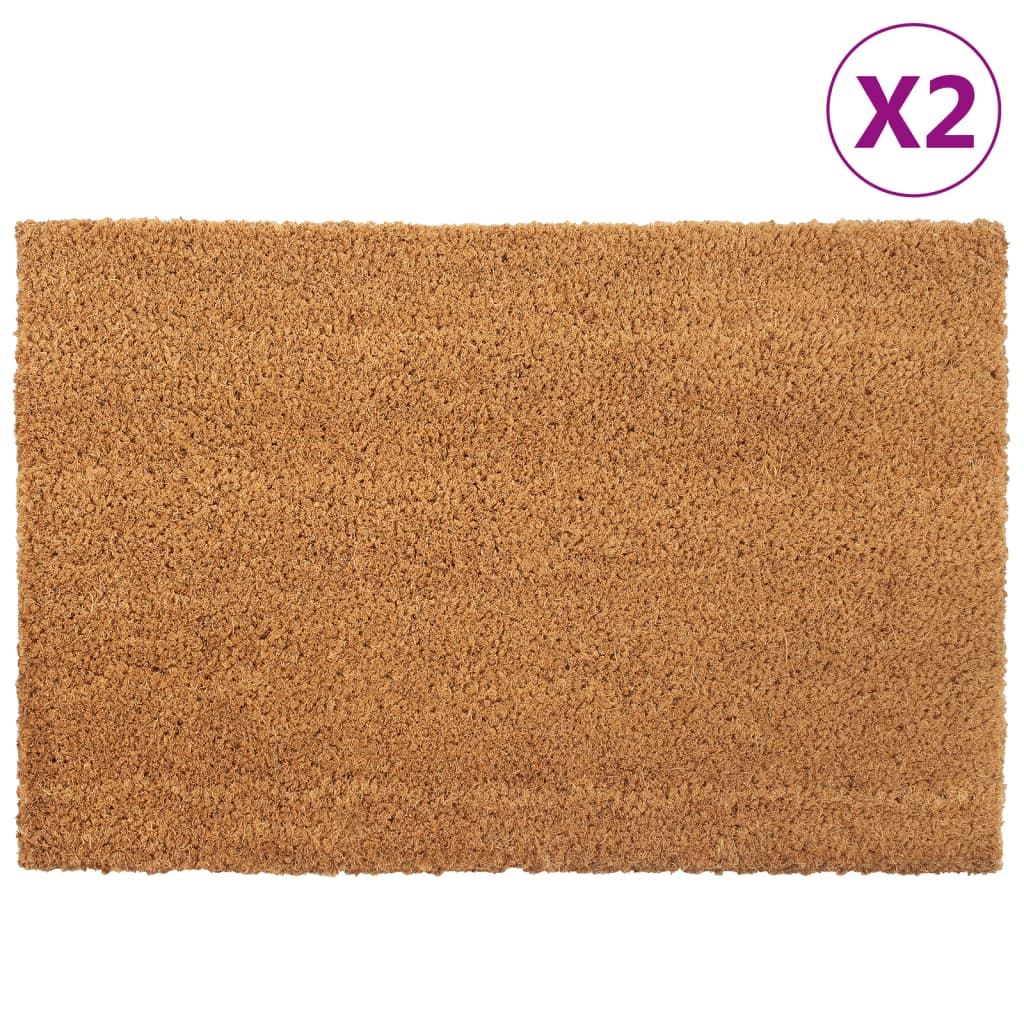 Vidaxx Fußmatten 2 Stück 40x60 cm getuftete Kokosfaser natur