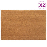 Vidaxx Fußmatten 2 Stück 40x60 cm getuftete Kokosfaser natur