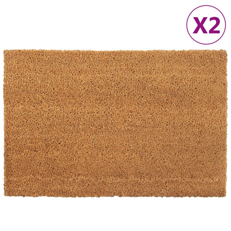 Vidaxx Fußmatten 2 Stück 40x60 cm getuftete Kokosfaser natur