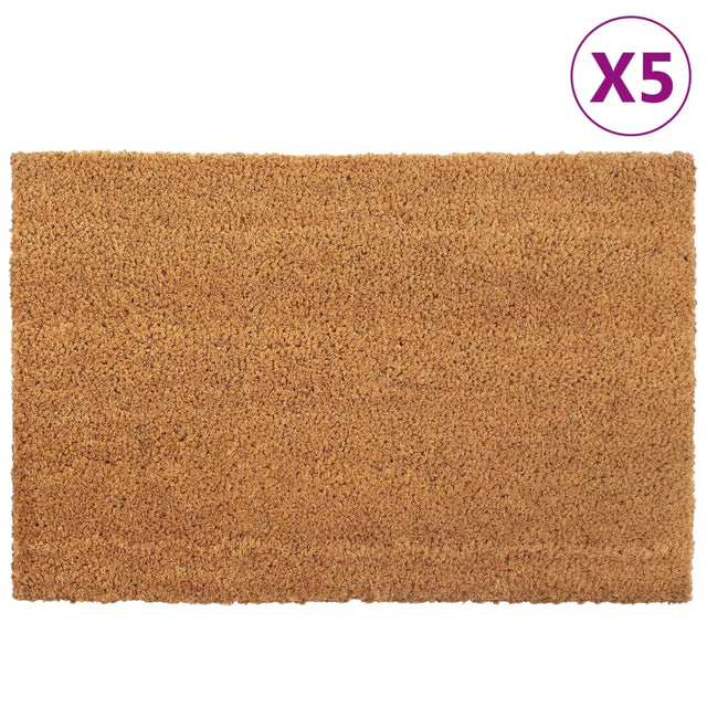 Vidaxx Fußmatten 5 Stück 40x60 cm getuftete Kokosfaser natur