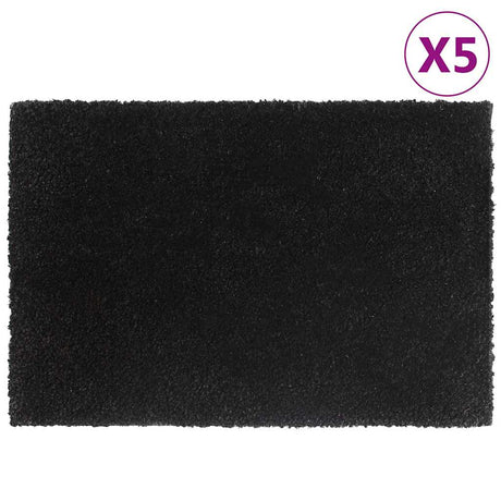 Vidaxx Fußmatten 5 Stück 40x60 cm getuftete Kokosfaser schwarz