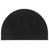 VidaXL Fußmatte halbrund 60x90 cm getuftete Kokosfaser schwarz