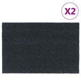 Vidaxx Fußmatten 2 Stück 40x60 cm getuftete Kokosfaser dunkelgrau