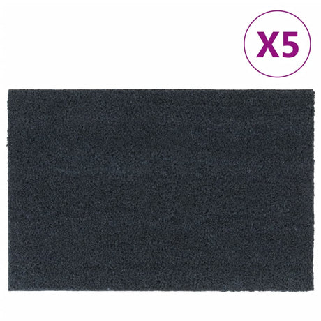 Vidaxx Fußmatten 5 Stück 40x60 cm getuftete Kokosfaser dunkelgrau