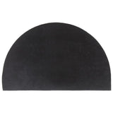 VidaXL Fußmatte halbrund 50x80 cm getuftete Kokosfaser dunkelgrau