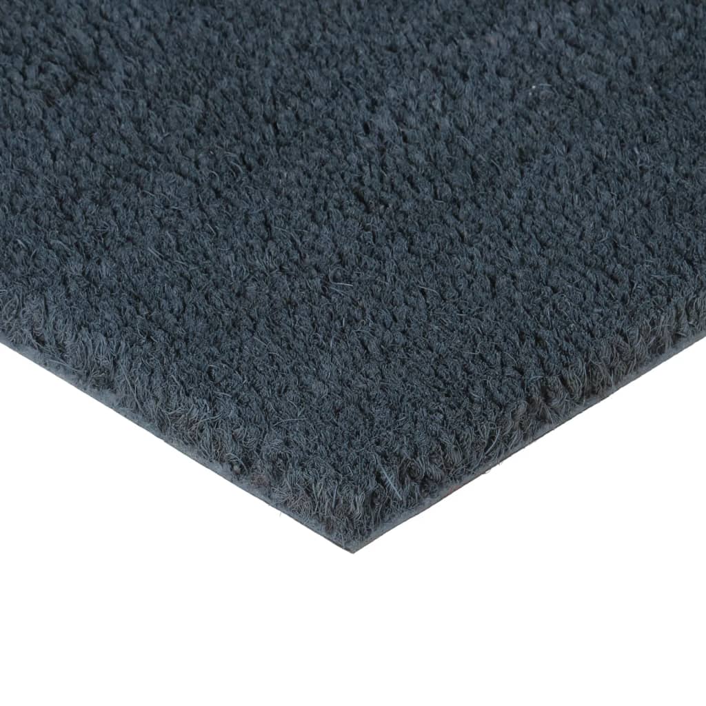 VidaXL Fußmatte 80x100 cm getuftete Kokosfaser dunkelgrau