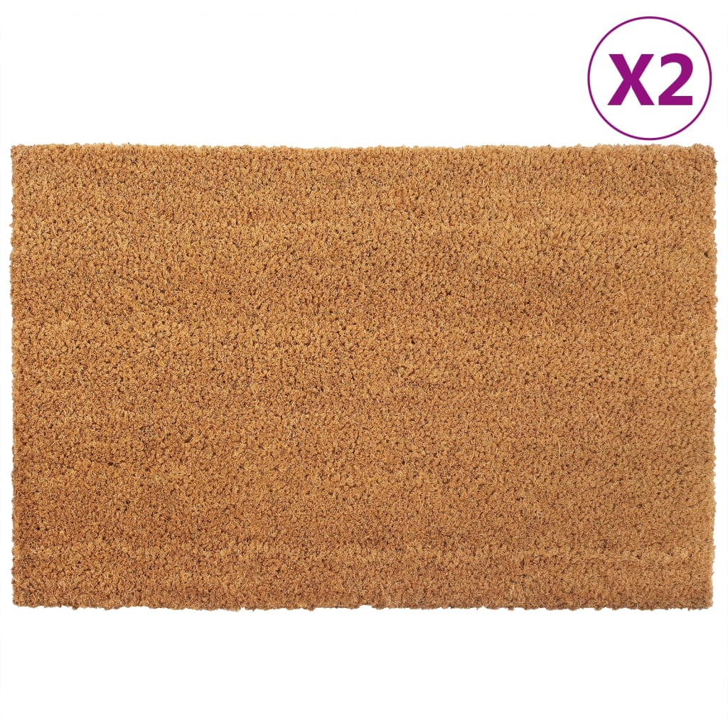 Vidaxx Fußmatten 2 Stück 40x60 cm getuftete Kokosfaser natur