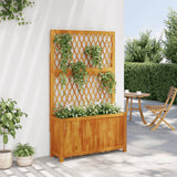 Vidaxx Pflanzgefäß mit Spalier 100x32x165 cm aus massivem Akazienholz
