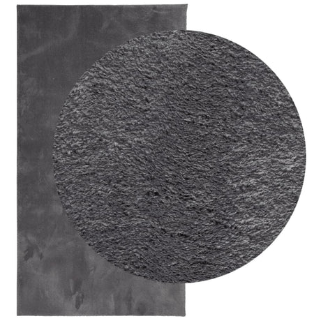 VidaXL Teppich Huarte Kurzflor weich waschbar 60x110 cm Anthrazit
