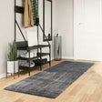 VidaXL Teppich Huarte Kurzflor weich waschbar 80x250 cm Anthrazit