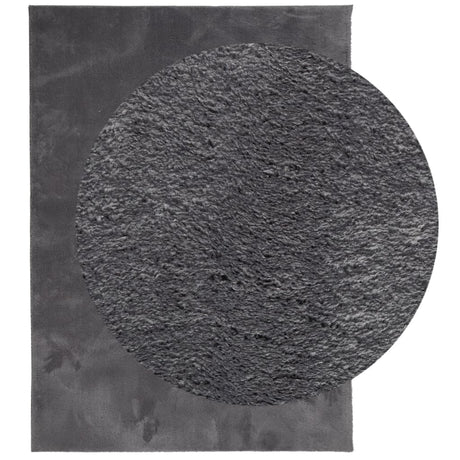 VidaXL Teppich Huarte Kurzflor weich waschbar 120x170 cm Anthrazit