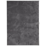 VidaXL Teppich Huarte Kurzflor weich waschbar 140x200 cm Anthrazit