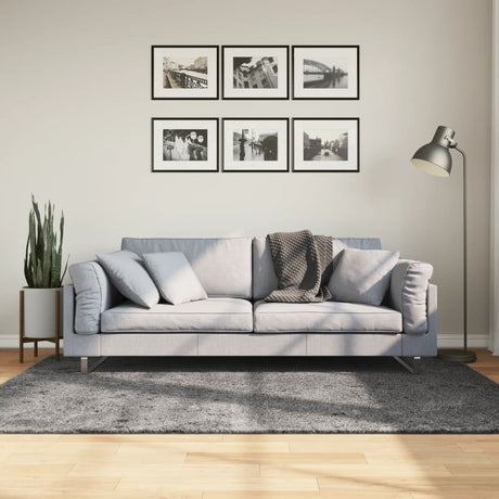 VidaXL Teppich Huarte Kurzflor weich waschbar 140x200 cm Anthrazit