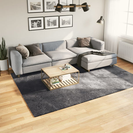 VidaXL Teppich Huarte Kurzflor weich waschbar 200x280 cm Anthrazit