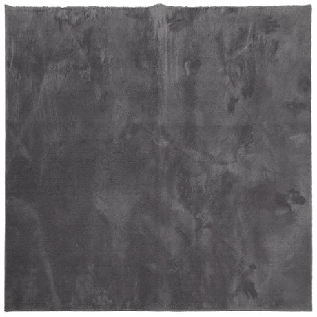 VidaXL Teppich Huarte Kurzflor weich waschbar 240x240 cm Anthrazit
