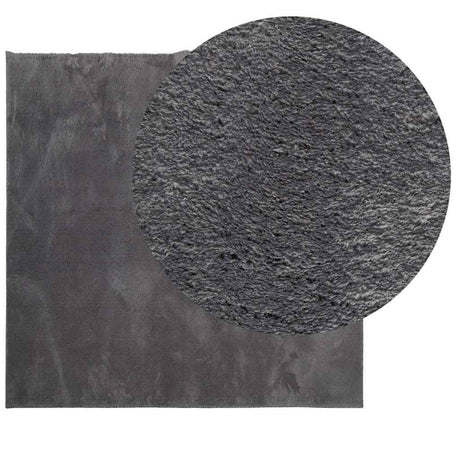VidaXL Teppich Huarte Kurzflor weich waschbar 240x240 cm Anthrazit