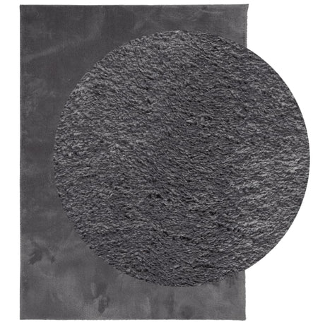 VidaXL Teppich Huarte Kurzflor weich waschbar 240x340 cm Anthrazit