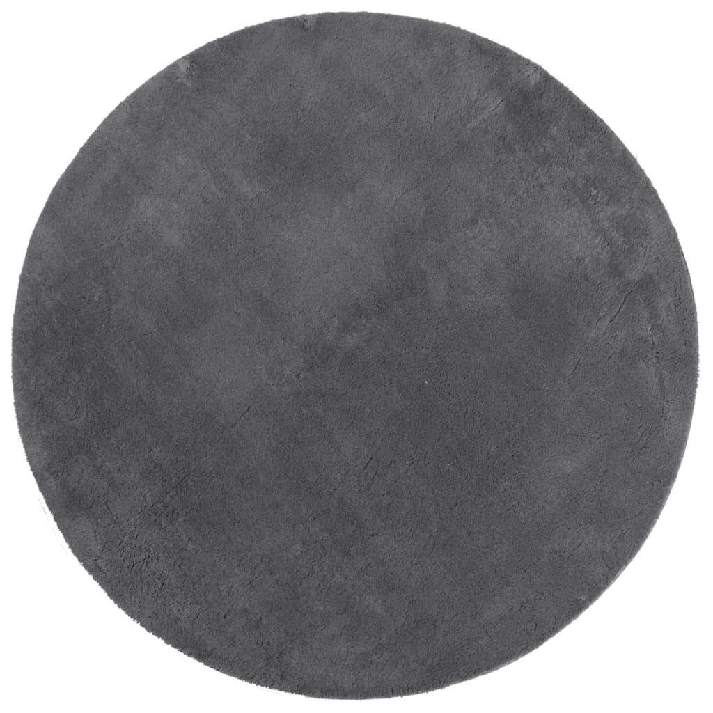 Vidaxl Teppich Huarte Kurzflor weich waschbar ø 80 cm Anthrazit