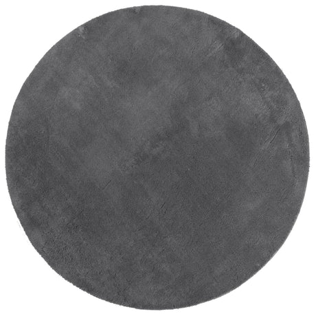 Vidaxl Teppich Huarte Kurzflor weich waschbar ø 100 cm Anthrazit