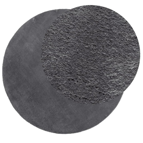 Vidaxl Teppich Huarte Kurzflor weich waschbar ø 200 cm Anthrazit