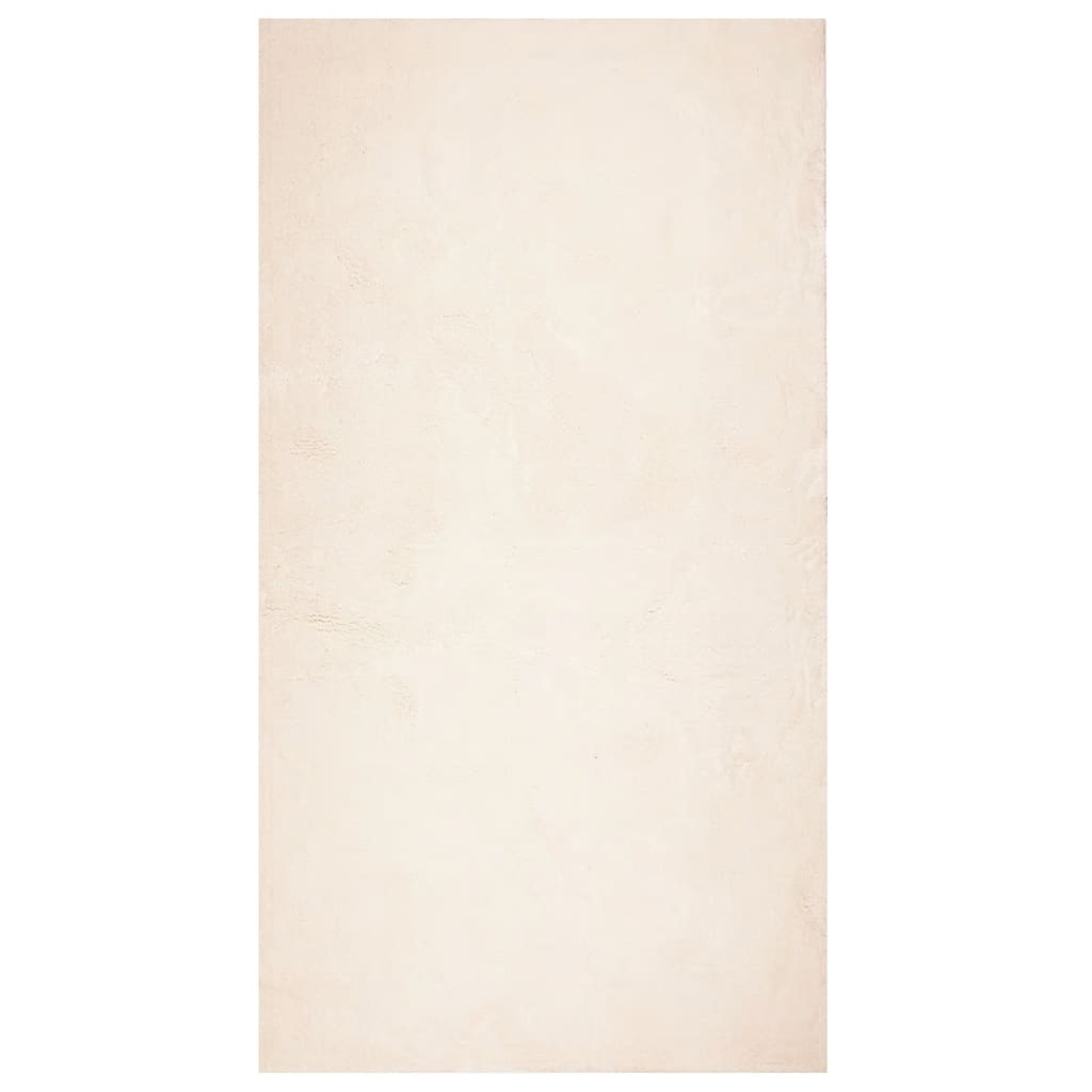 VidaXL Teppich Huarte Kurzflor weich waschbar 80x150 cm Beige