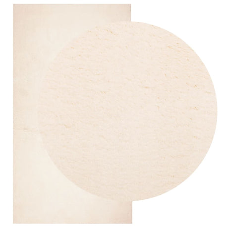 VidaXL Teppich Huarte Kurzflor weich waschbar 80x150 cm Beige