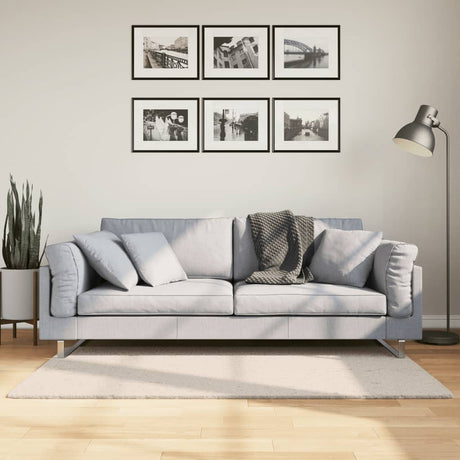 VidaXL Teppich Huarte Kurzflor weich waschbar 80x150 cm Beige