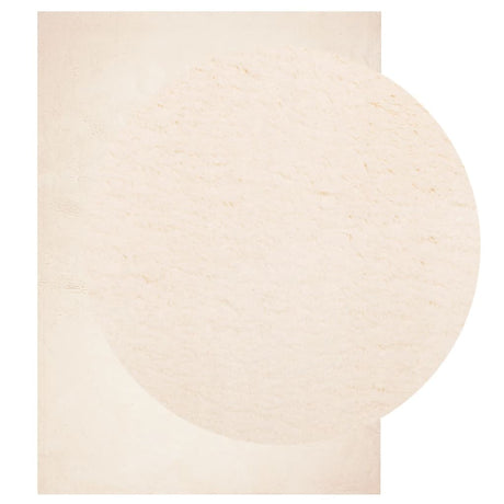 VidaXL Teppich Huarte Kurzflor weich waschbar 120x170 cm Beige