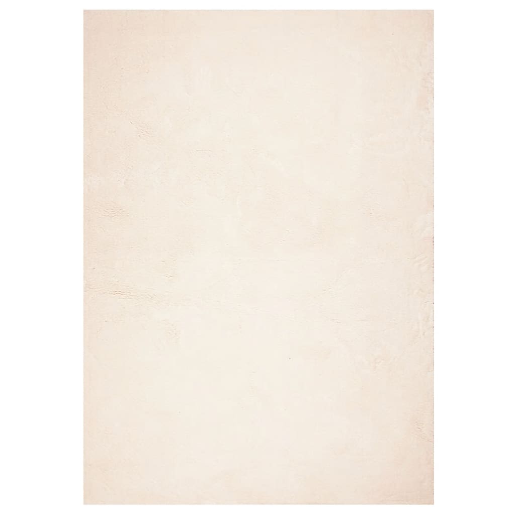 VidaXL Teppich Huarte Kurzflor weich waschbar 140x200 cm Beige