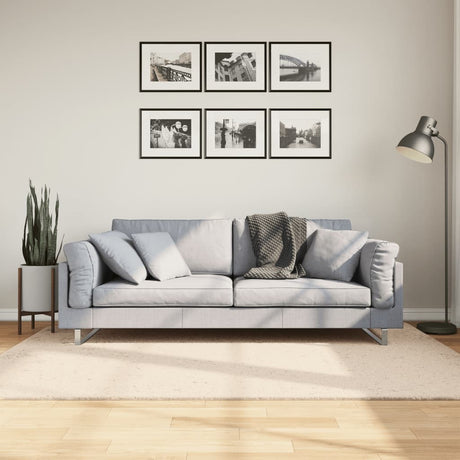 VidaXL Teppich Huarte Kurzflor weich waschbar 140x200 cm Beige
