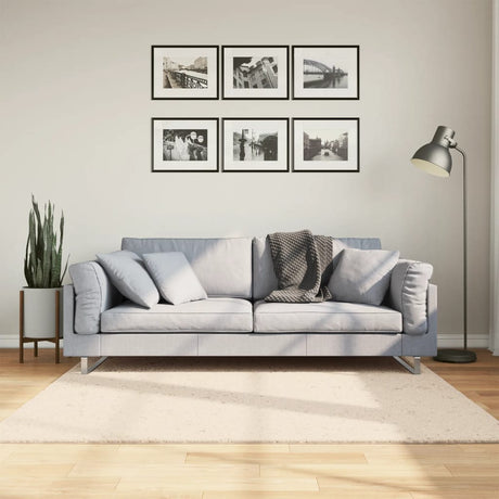 VidaXL Teppich Huarte Kurzflor weich waschbar 160x160 cm Beige