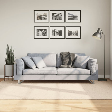 VidaXL Teppich Huarte Kurzflor weich waschbar 160x230 cm Beige