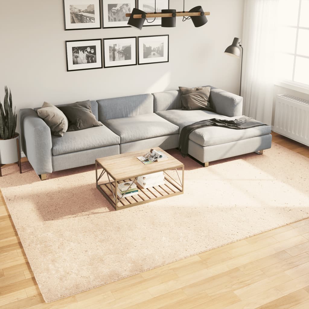 VidaXL Teppich HUARTE Kurzflor weich waschbar 240x340 cm Beige