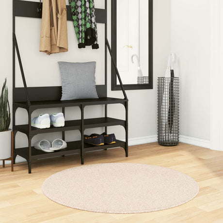 Vidaxl Teppich Huarte Kurzflor weich waschbar ø 100 cm Beige