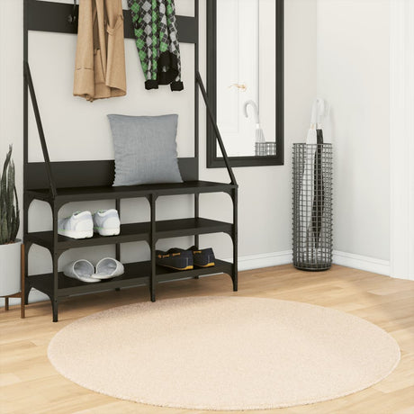 Vidaxl Teppich Huarte Kurzflor weich waschbar ø 120 cm Beige