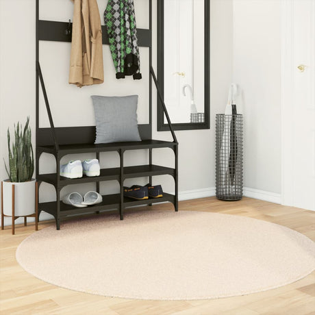 Vidaxl Teppich Huarte Kurzflor weich waschbar ø 160 cm Beige