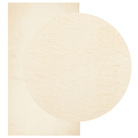 Vidaxx Teppich Huarte Kurzflor weich waschbar 60x110 cm Creme