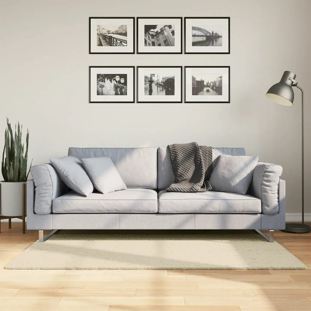 VidaXL Teppich Huarte Kurzflor weich waschbar 80x150 cm Creme
