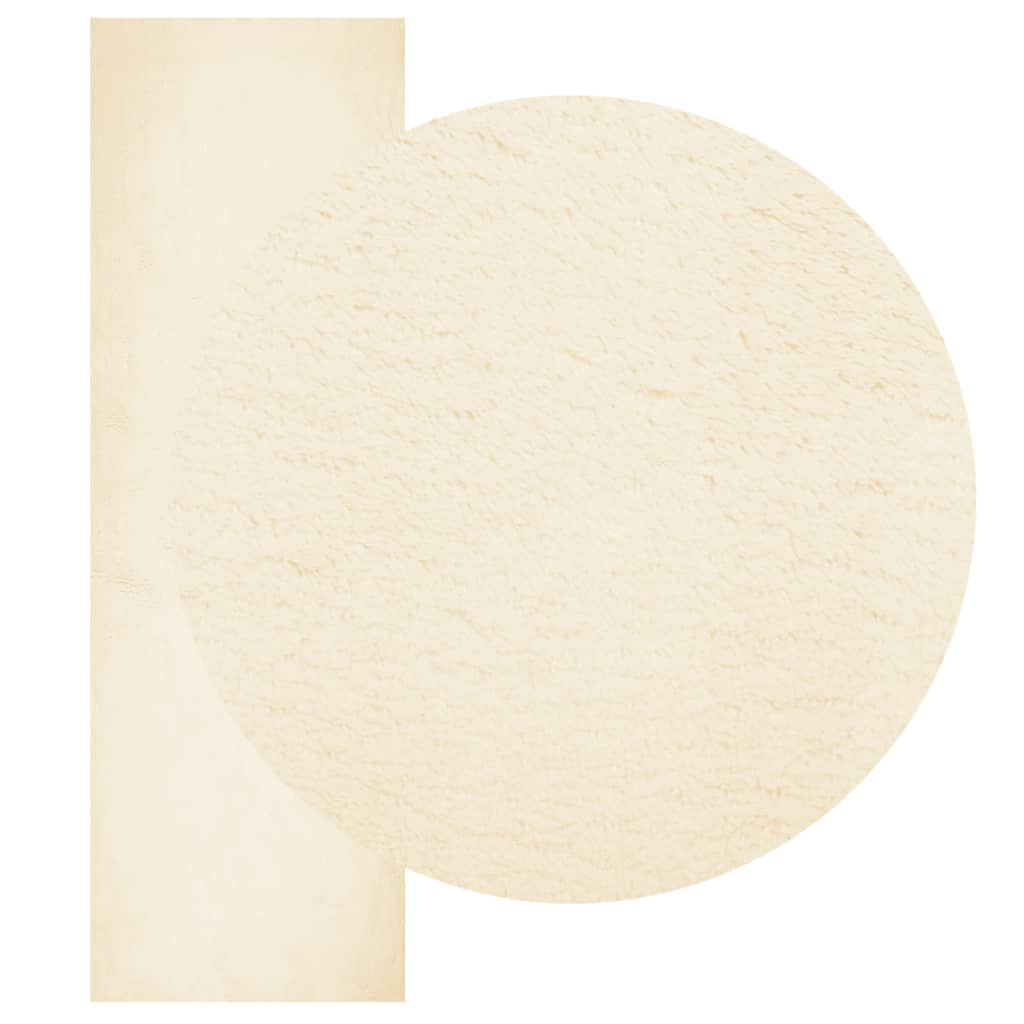 Vidaxx Teppich Huarte Kurzflor weich waschbar 80x250 cm Creme