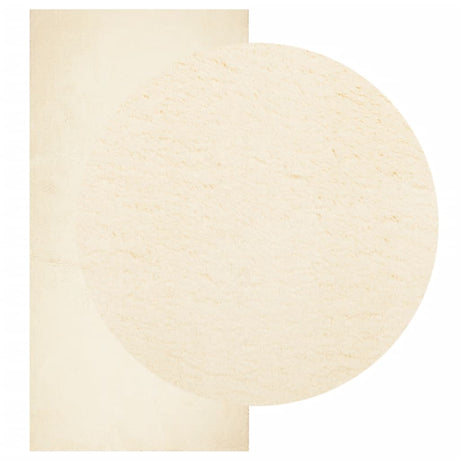 Vidaxx Teppich Huarte Kurzflor weich waschbar 100x200 cm Creme