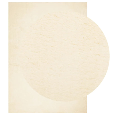 Vidaxx Teppich Huarte Kurzflor weich waschbar 160x230 cm Creme