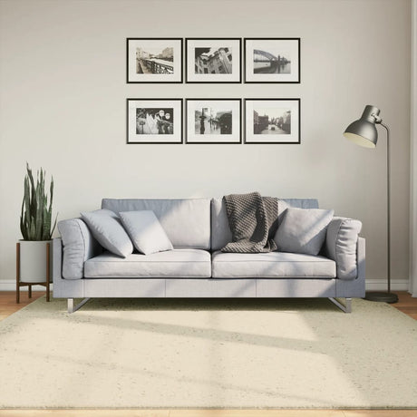VidaXL Teppich Huarte Kurzflor weich waschbar 200x200 cm Creme